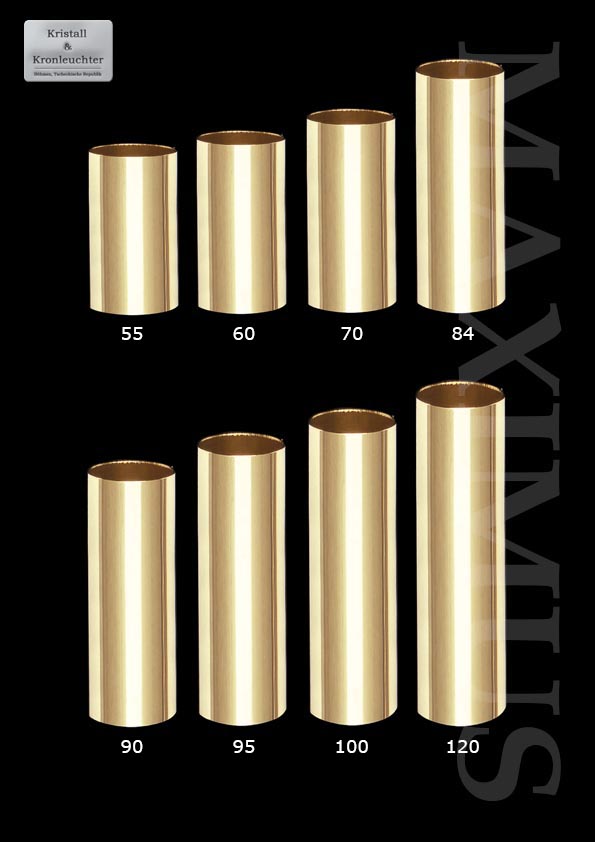 Kerzenhülsen aus Messing für E14 - goldfarben