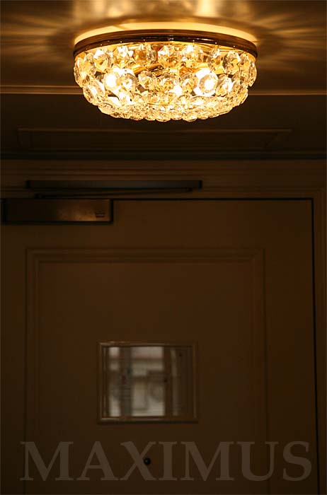 Flush mount crystal light custom interieur