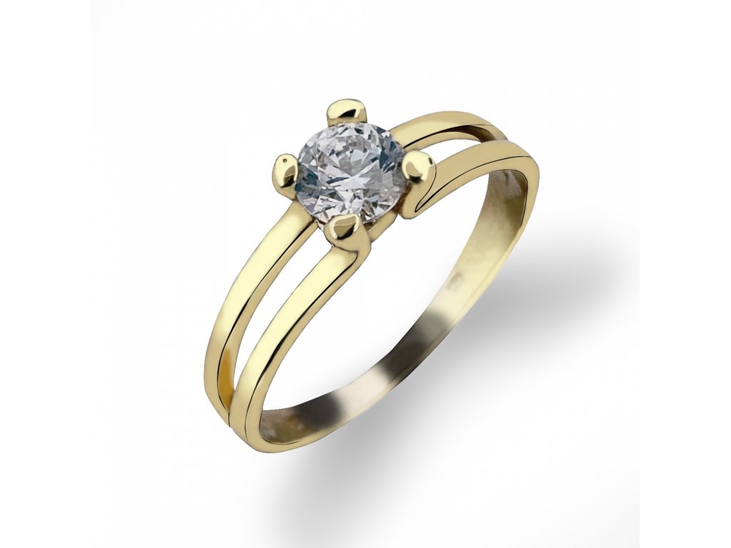 Zlatý prsten se zirkony 2000304790001