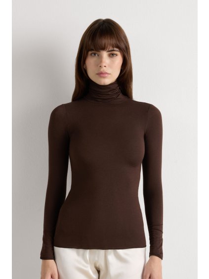 Hnědý rolák SKIM s podílem kašmíru