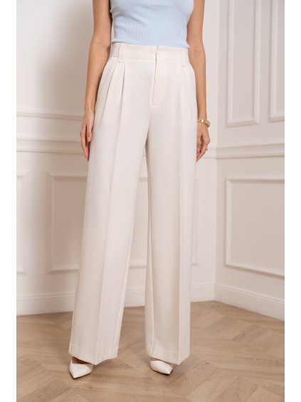 Premium smetanové kalhoty FOLDE