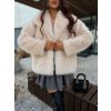 Krémový faux fur kožich JYLER