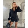 Černý blejzr STELLA s peřím
