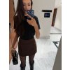 Hnědá skort sukně MEGIA