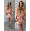 Pudrové populární šaty ALYSS