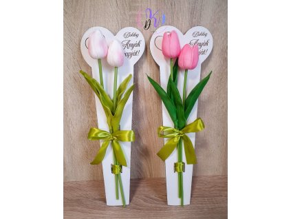 DEKOR TULIPÁN 12 SZÍNBEN  ANYÁK NAPI FA ÁTADÓVAL