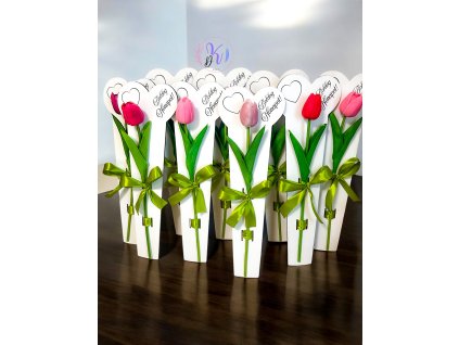 DEKOR TULIPÁN  NŐNAPOS FA ÁTADÓVAL