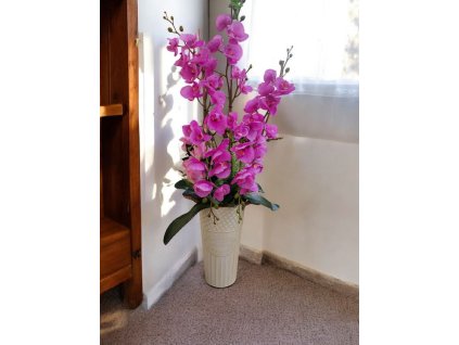 DEKOR ORCHIDEA KASPOBAN RÓZSÁVAL - NAGY MÉRET