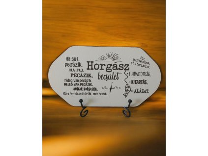 HORGÁSZ BECSÜLET TÁBLA FÉM ÁLVÁNYAL