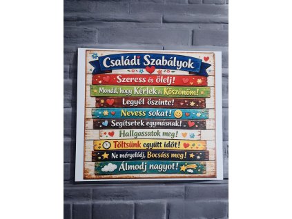 CSALÁDI SZABÁLYOK TÁBLA