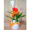 DEKOR TULIPÁN KASPÓBAN AJÁNDÉK TÁBLÁCSKÁVAL  NARANCS 2