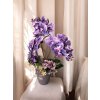DEKOR ORCHIDEA RÓZSÁVAL KASPÓBAN IBOLYA LILA