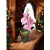 DEKOR ORCHIDEA FÉM KASPÓBAN HALVÁNY CIRMOS LILA