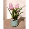 DEKOR TULIPÁN KASPÓBAN HAVÁNY RÓZSASZÍN