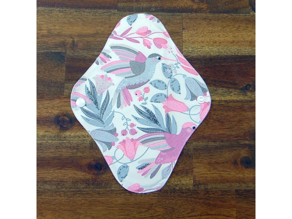 Lara mosható betét vékony 24 cm - szürke, rózsaszín kolibri