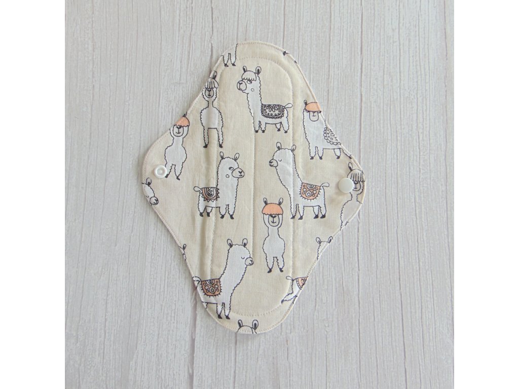 Lara mosható betét 24 cm - pamut / Láma mintás