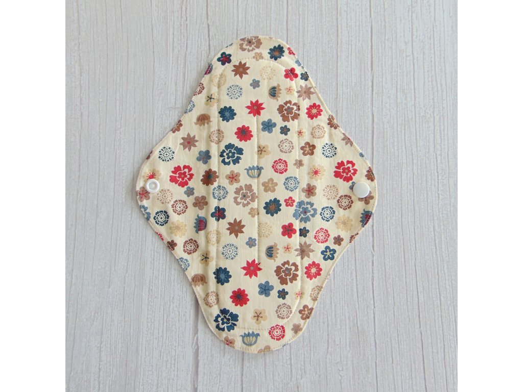 Lara mosható betét 24 cm - pamut / barna kisvirág