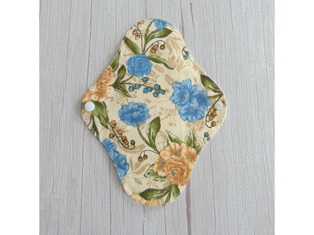 Lara mosható betét 24 cm - pamut / kék babarózsa