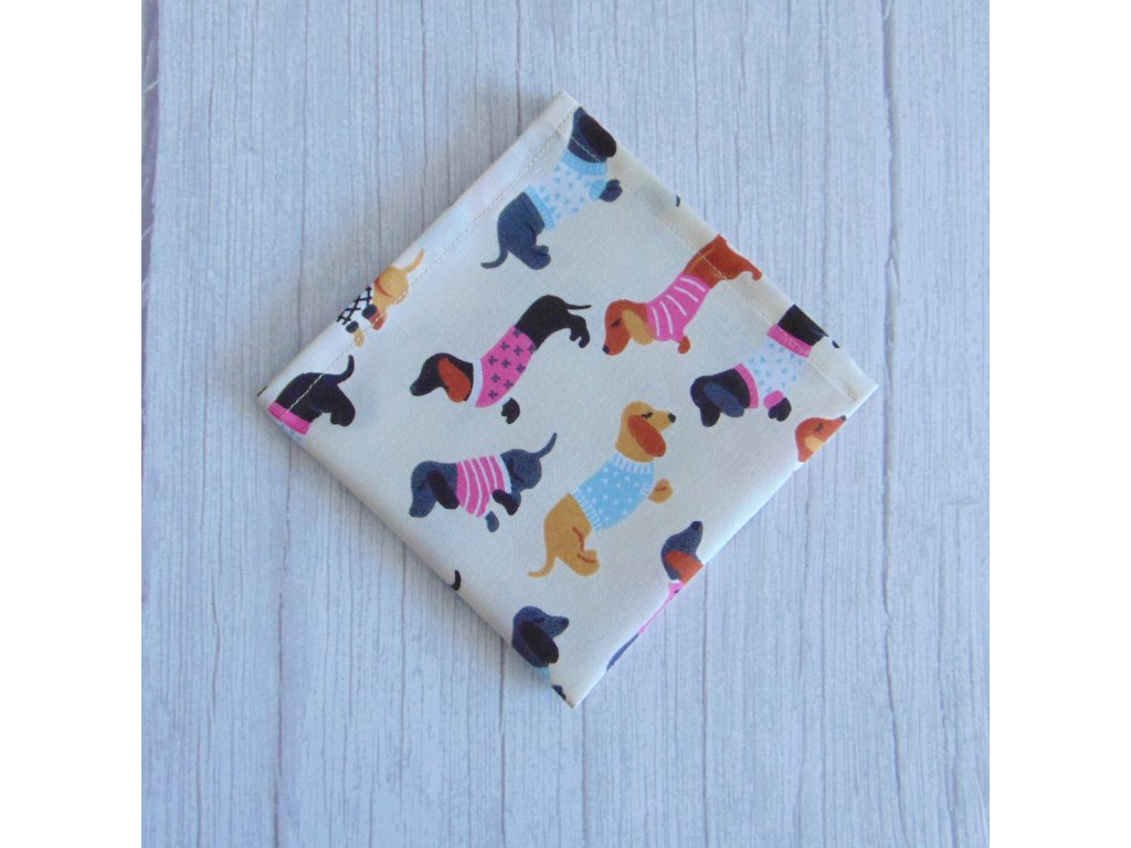 Textil szalvéta / Tacskó mintás