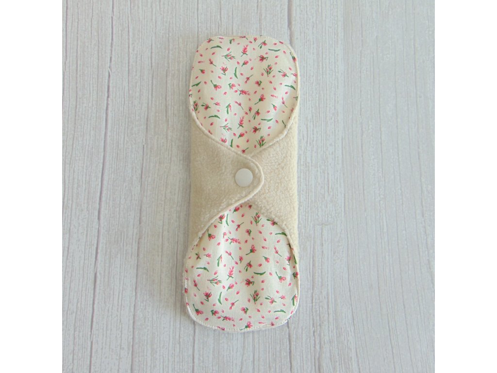 Dana NORMÁL mosható betét 20,5 cm polár / rózsaszín apró virágok