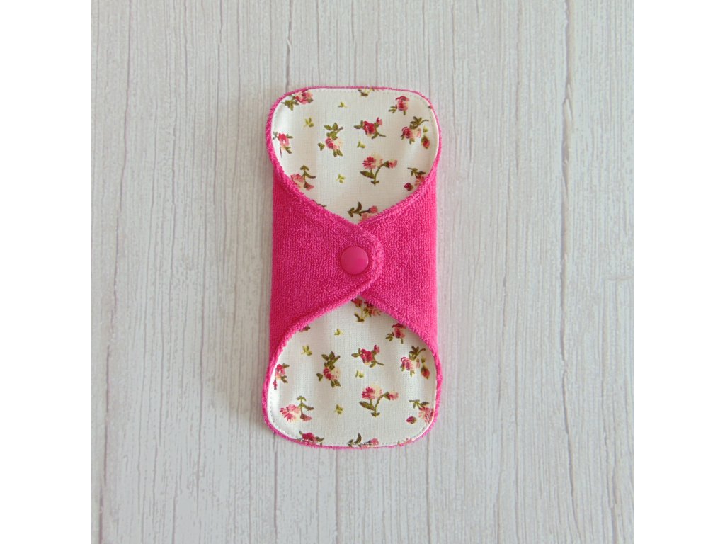 Dana mosható tisztasági betét 16 cm - frottír / apró rózsák