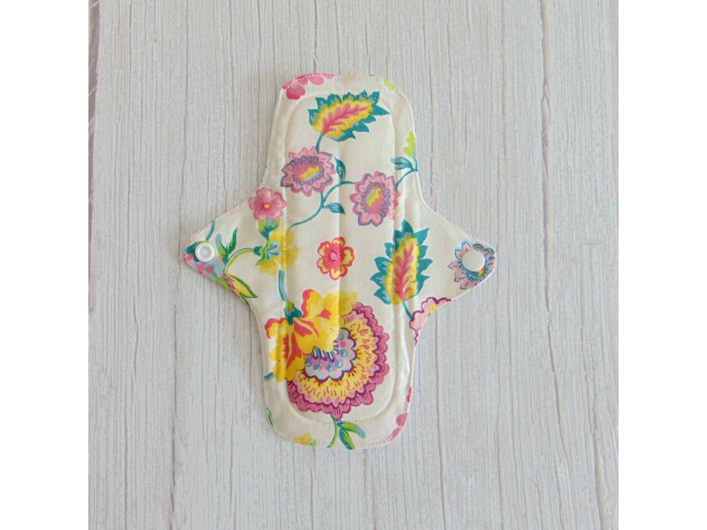 Dana mosható betét 20,5 cm / ekrü - színes virágok