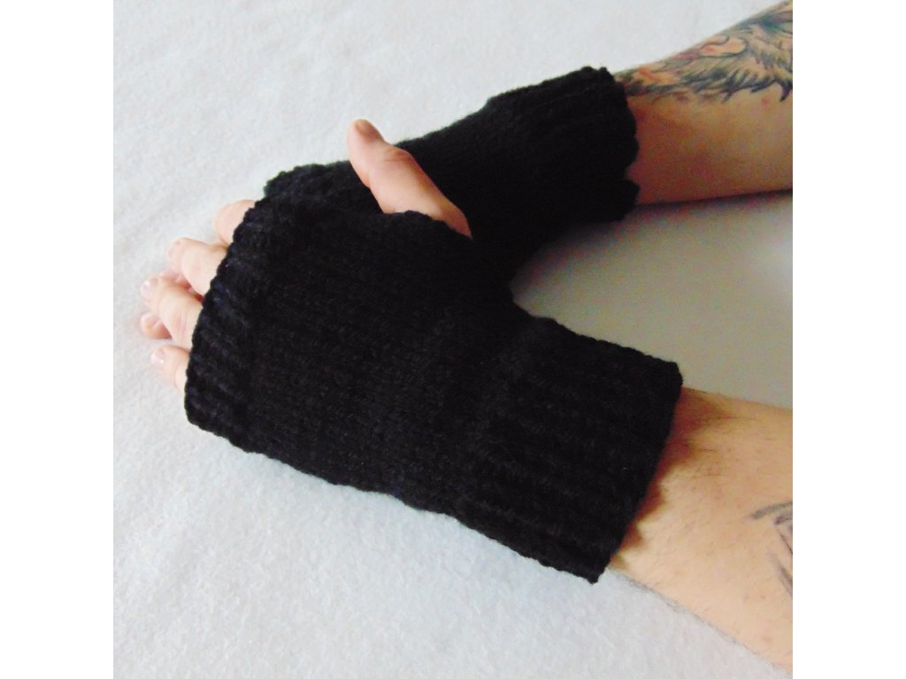 Fekete / FÉRFI ujjatlan kesztyű