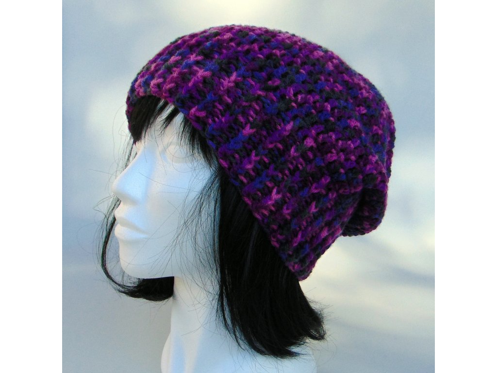 Lila színátmenetes slouchy fazonú sapka