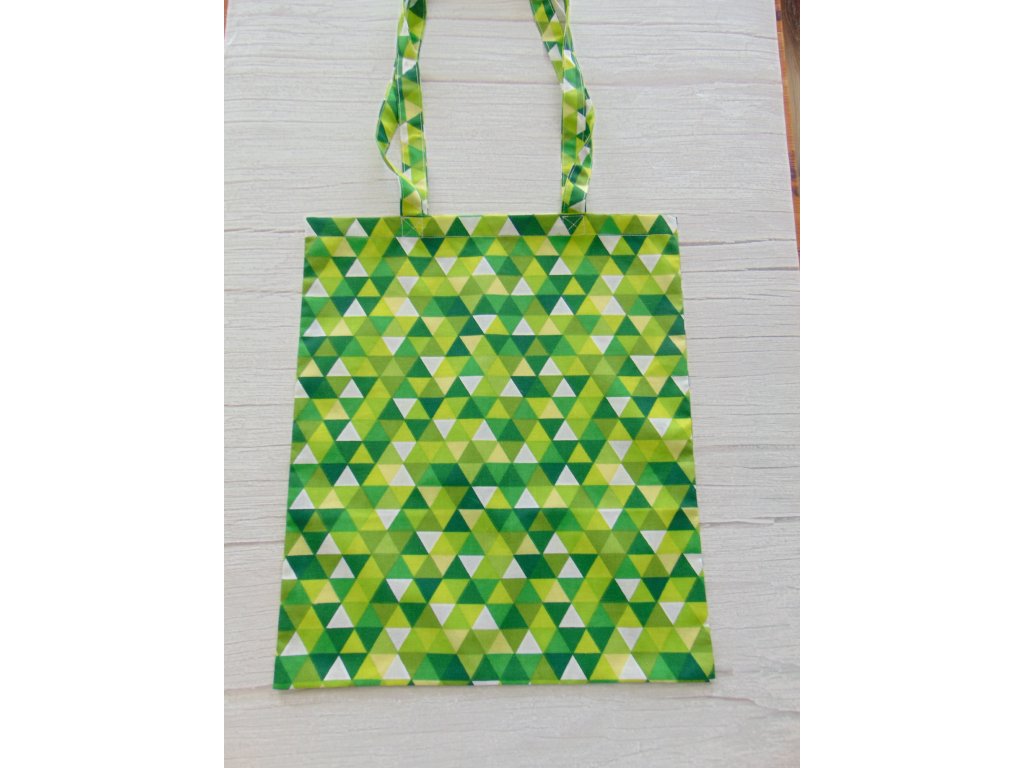 Bevásárló szatyor / zöld háromszögek