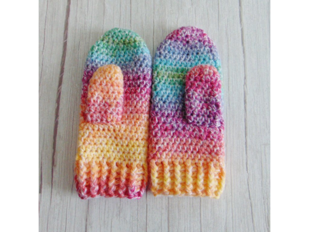 Unikornis / horgolt egyujjas kesztyű (S_M)