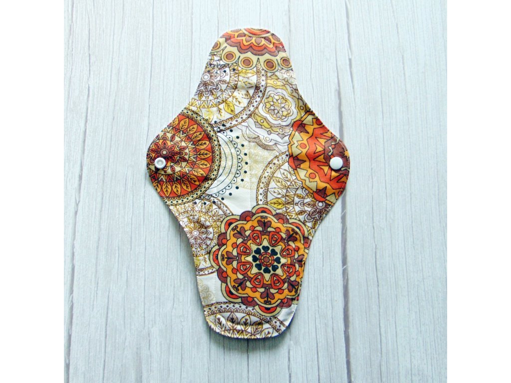 Lara mosható betét 31 cm - narancssárga mandala