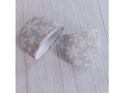 Edényfogó fül - szürke hópehely mintás