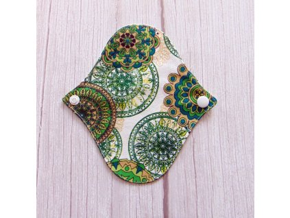 SARAH mosható tisztasági betét 17 cm - zöld mandala
