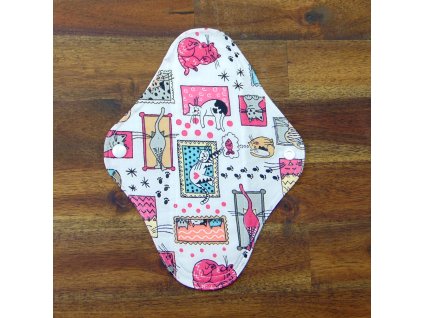 Lara mosható betét vékony 24 cm - cicák keretben - rózsaszín