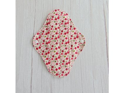 Lara mosható betét 24 cm - pamut / piros kisvirágok