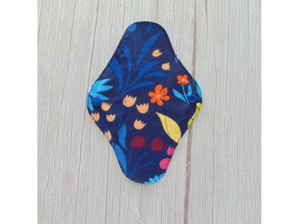 LARA mosható tisztasági betét 19,5 cm - kék, színes virágok