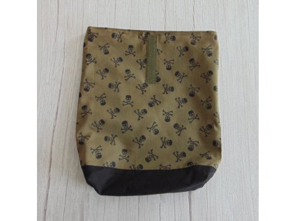 Uzsonnás tasak /khaki koponya