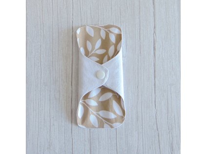 Dana mosható tisztasági betét 16 cm / bézs - fehér levelek