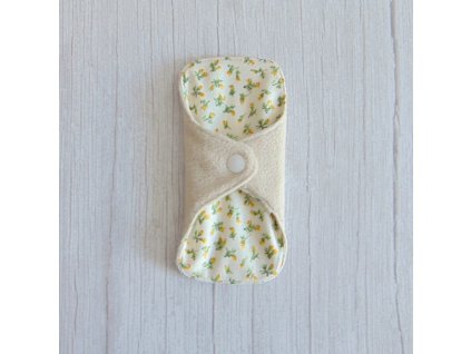 Dana mosható tisztasági betét 16 cm - polár / apró sárga rózsák