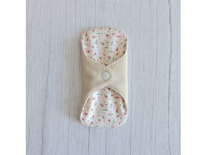 Dana mosható tisztasági betét 16 cm - polár / rózsaszín apró virágok