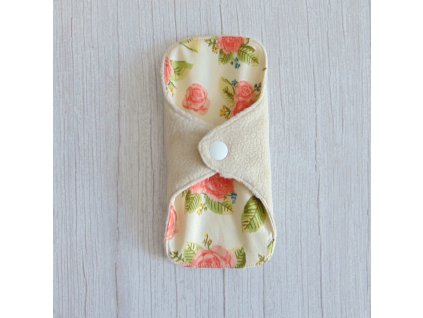 Dana mosható tisztasági betét 16 cm - polár / barack színű rózsák