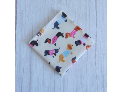 Textil szalvéta / Tacskó mintás