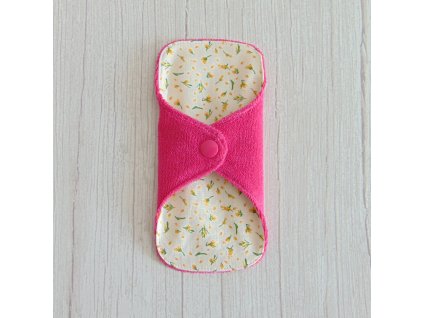 Dana mosható tisztasági betét 16 cm frottír / sárga apró virágok