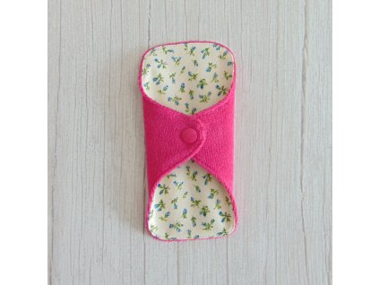 Dana mosható tisztasági betét 16 cm - frottír / apró kék rózsák