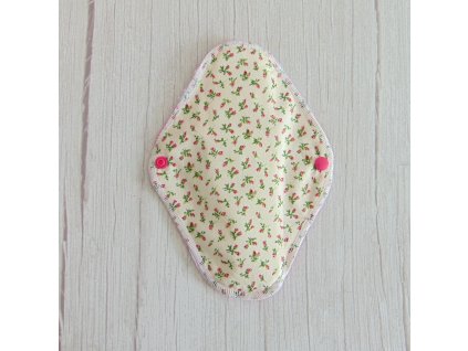 LARA mosható betét 23 cm - frottír / apró rózsaszín rózsák