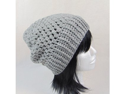 Szürke slouchy fazonú sapka