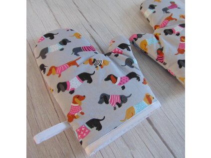 Edényfogó kesztyű - tacskó mintás