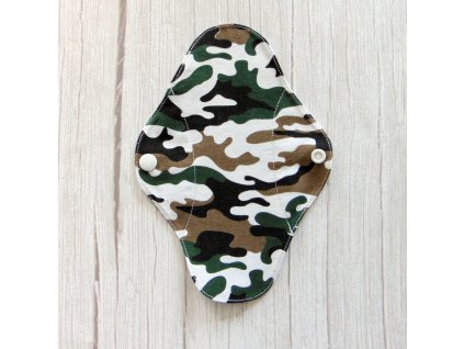 LARA mosható tisztasági betét 19,5 cm - terep mintás - drapp, fekete