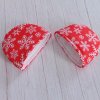 Edényfogó fül - piros hópehely mintás