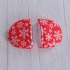 Edényfogó fül - piros hópehely mintás